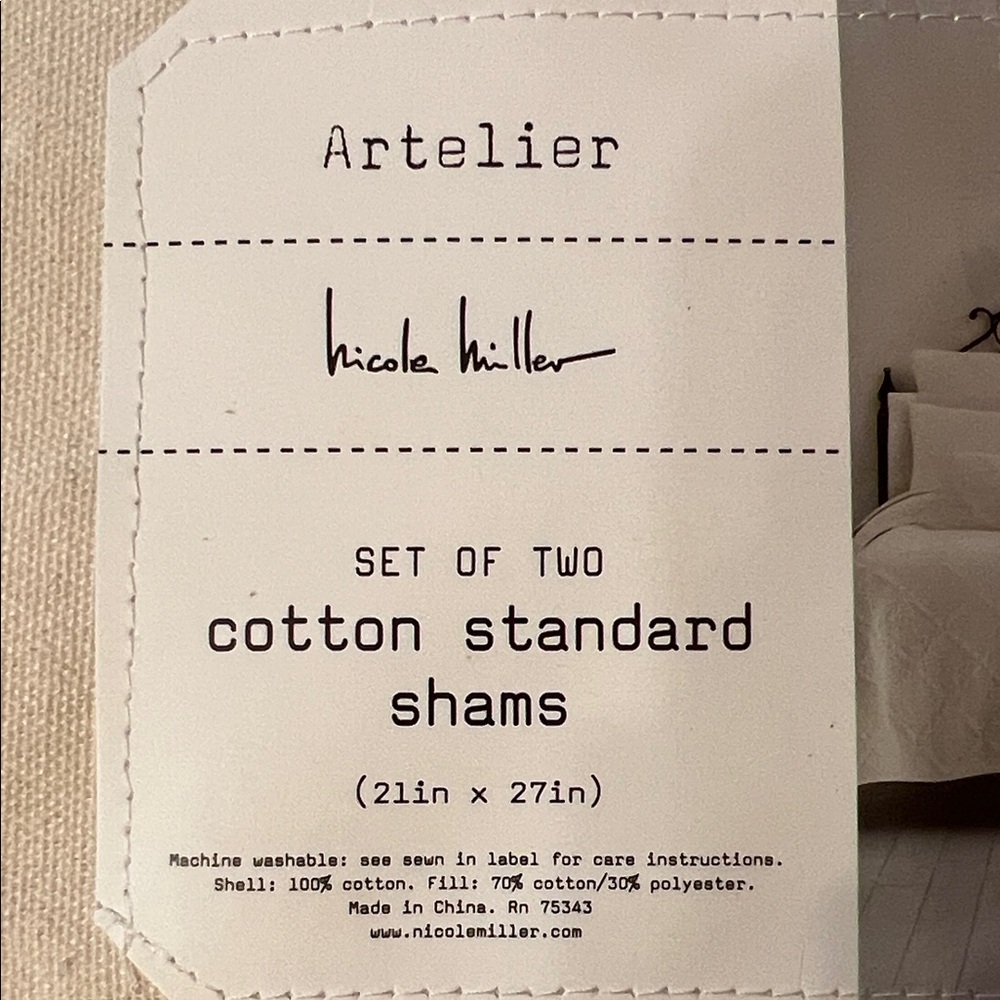 Nicole Miller Artelier Cotton Shams - Set of Two